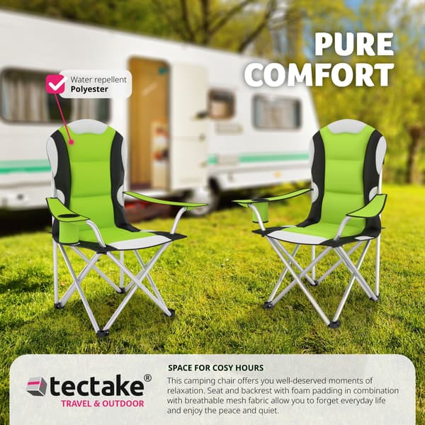 Tectake Campingstol, polstret sete med bæreveske - A - Som ny