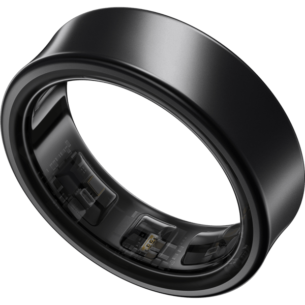Samsung Galaxy Ring Titanium Sort, Størrelse 7 - A - Som ny