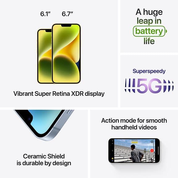 Apple iPhone 14 Plus 5G 128 GB, gul - C - Av partner