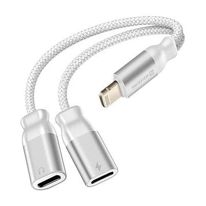 Swissten Lightning ljud- och laddningssplitteradapter - A - Som ny