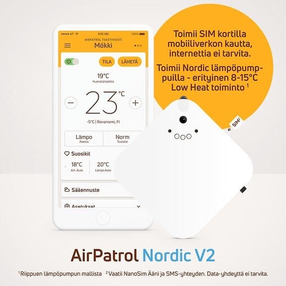 AirPatrol Nordic V2 GSM-controller til varmepumper - A - Som ny