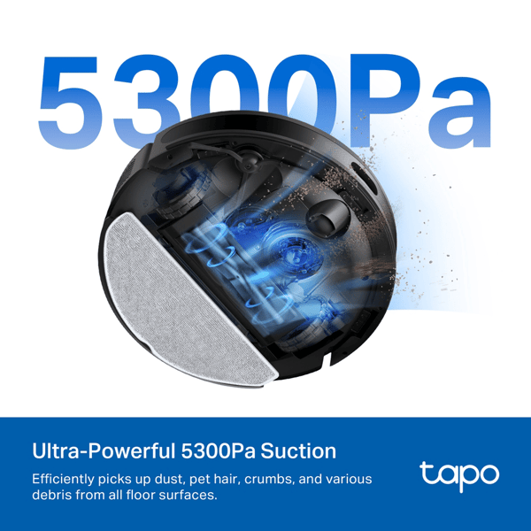TP-Link Tapo RV20 Max Robotstøvsuger, Sort - B - Meget god