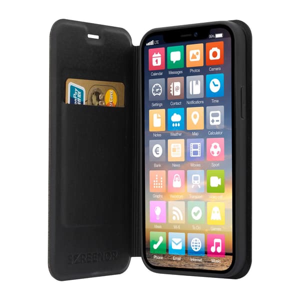 Screenor Clever Galaxy A17 4G/5G Wallet Case, Sort - A - Som ny