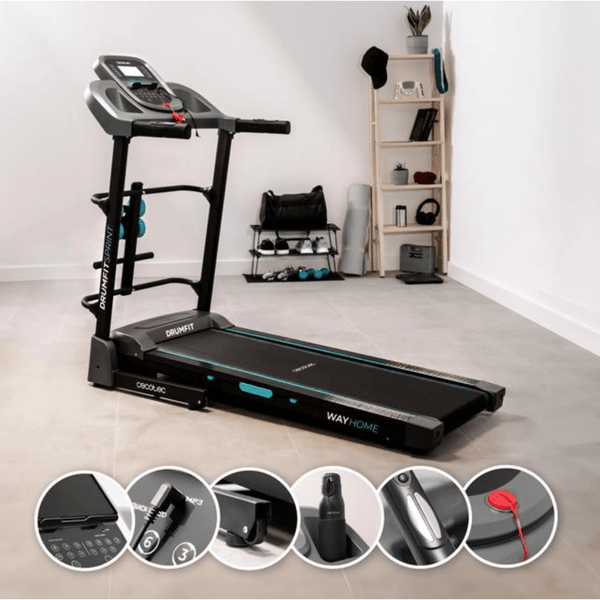 Cecotec hopfällbart löpband med 1800 W, max 17 km/h, 12 program - A - Som ny