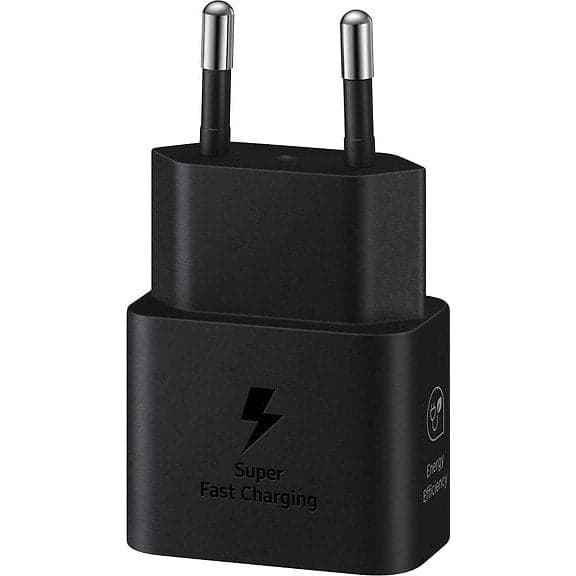 Samsung 25W USB-C GaN vægoplader, sort - C - Mindre slid