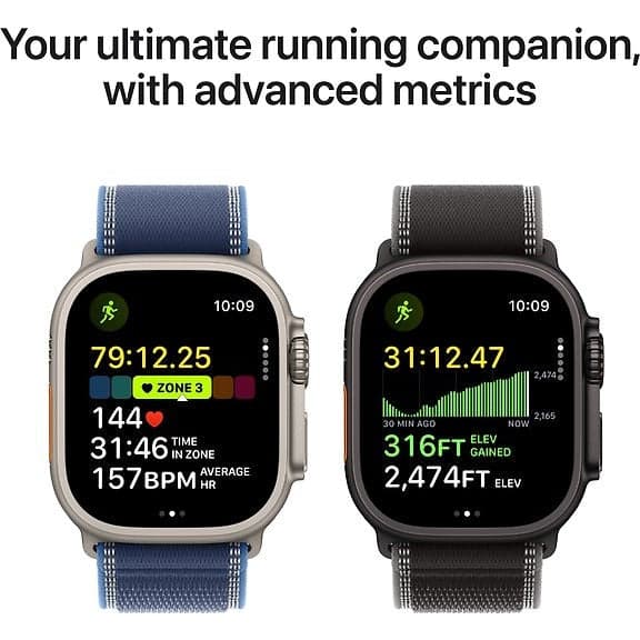 Apple Watch Ultra 3 GPS Cellular 49 mm Sort Titanium urkasse og Sort Milanese loop Medium - B - Meget god