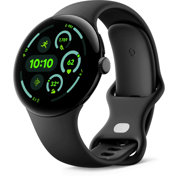 Google Pixel Watch 3 LTE Smartwatch, 41mm, Sort / Obsidian - B - Meget god