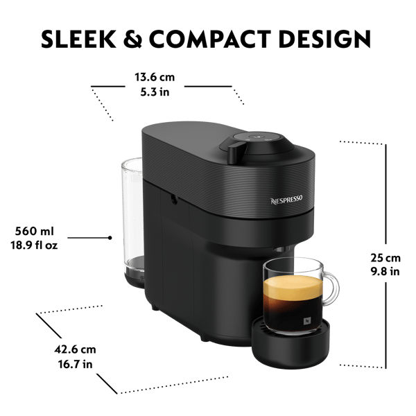 Nespresso Vertuo Pop kapselkaffemaskine, lakridssort - C - Mindre slid