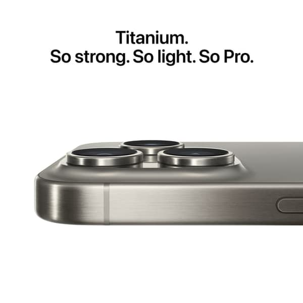 iPhone 15 Pro 5G 128GB, Hvid Titanium - C - Af Partner