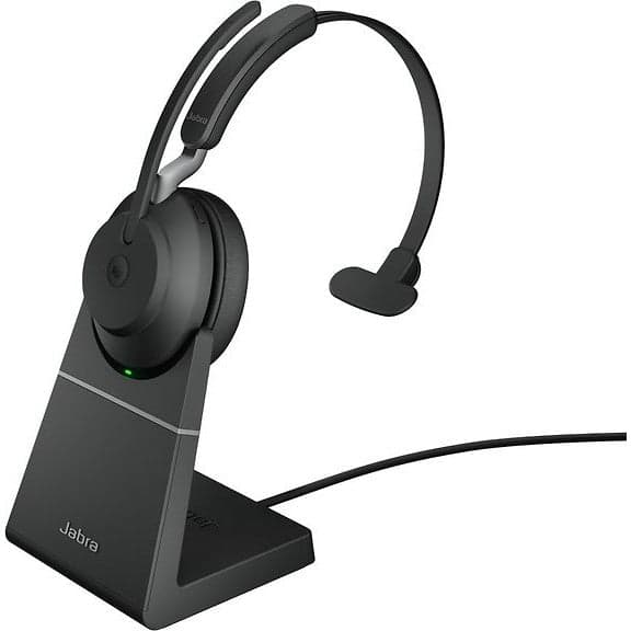 Jabra Evolve2 65 Mono LINK380A Trådløst Headset + Dock, MS, Sort - A - Som ny
