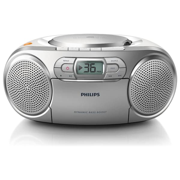 Philips AZ127 Bærbar CD-spiller, Sølv - A - Som Ny