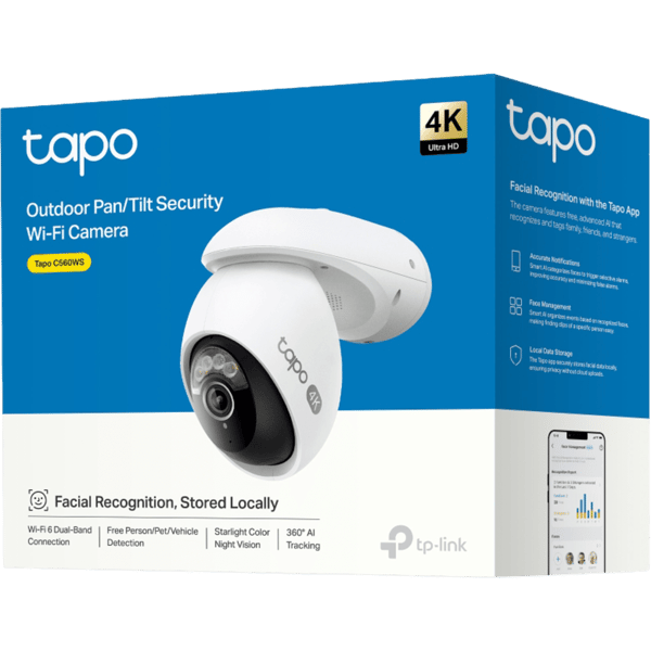 TP-Link Tapo C560WS sikkerhetskamera, hvit - A - Som ny