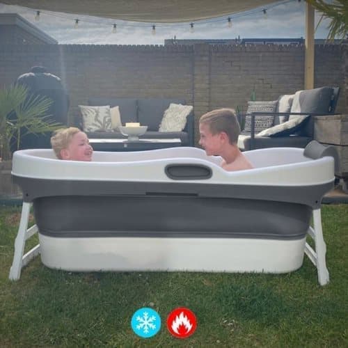 HelloBath Sammenleggbart Badekar, James XL (148cm), Antrasitt - A - Som Nytt