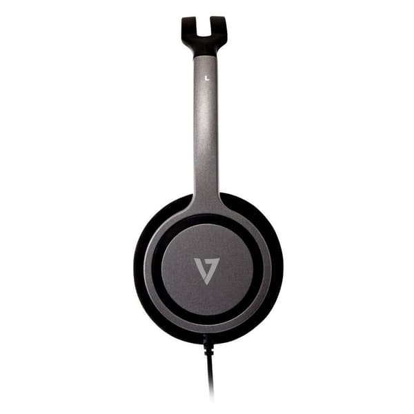 V7 HA310 Letvægts Kablet Stereo Headset, Sort/Sølv - A - Som Ny