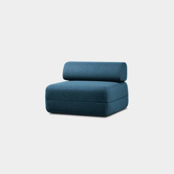 KHOY Bäddsoffa Enkel, Oceanblå - A - Som ny