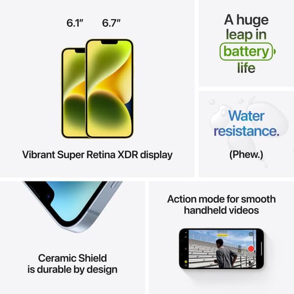 iPhone 14 5G 128GB, Lilla - C - Af Partner