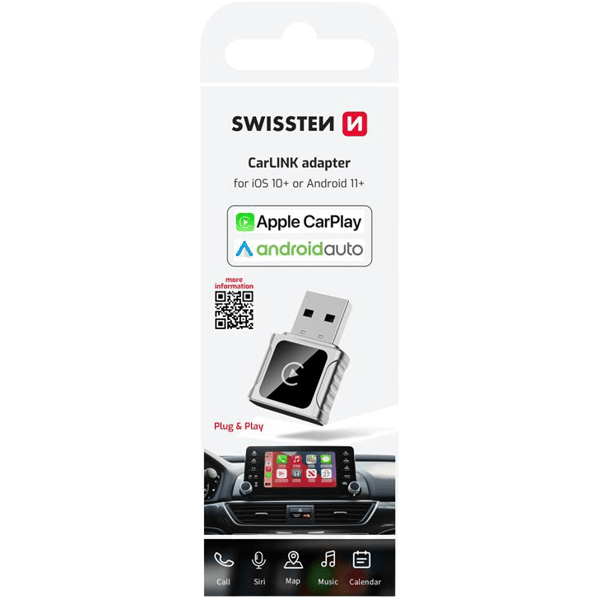 Swissten CarLink USB-A/USB-C Adapter - A - Som ny