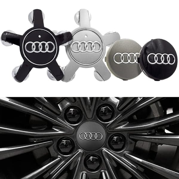 Audi Navkapslar Fälg Emblem - 4-pack - Silver 60 mm - A - Som ny