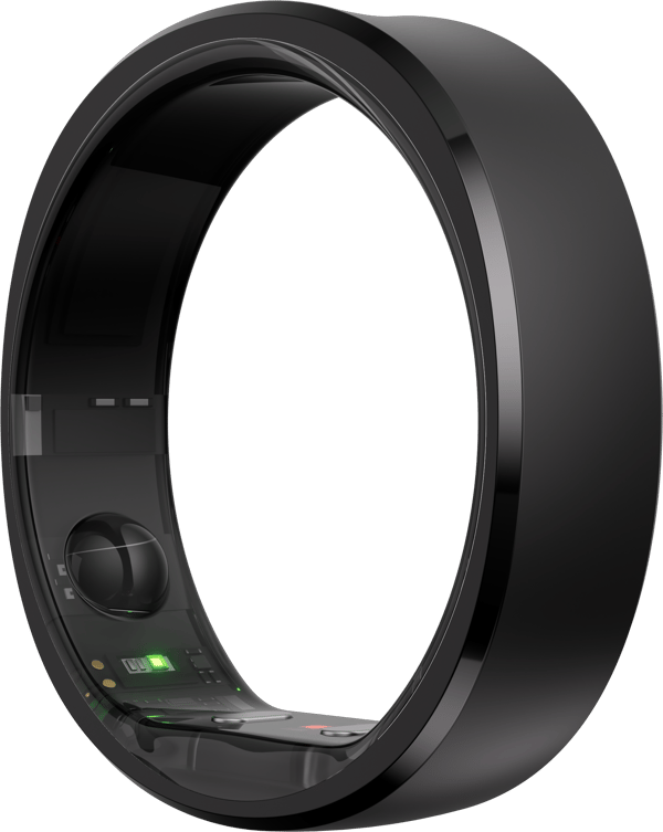 RingConn Gen 2 Smart Ring, Sort, Størrelse 10 - A - Som ny