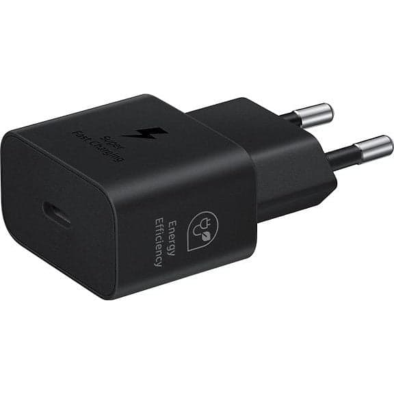 Samsung 25W USB-C GaN vægoplader, sort - C - Mindre slid