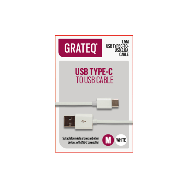 Grateq USB-C til USB-A-kabel 1,5m - A - Som ny