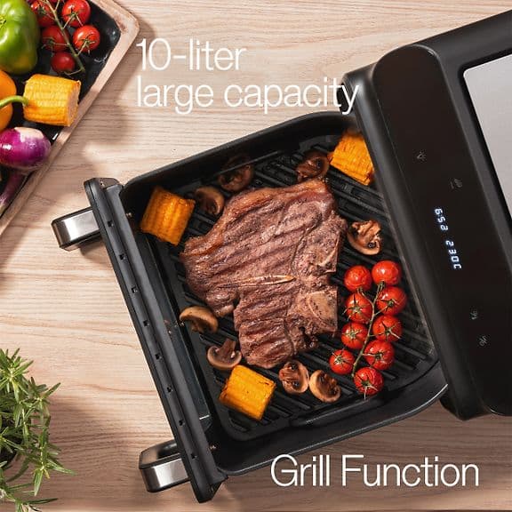 Wilfa AFG-10 Airfryer, Sort/Sølv - C - Mindre Slid