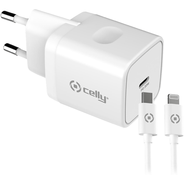 Celly USB-C 20 W lader og kabel - B - Veldig bra