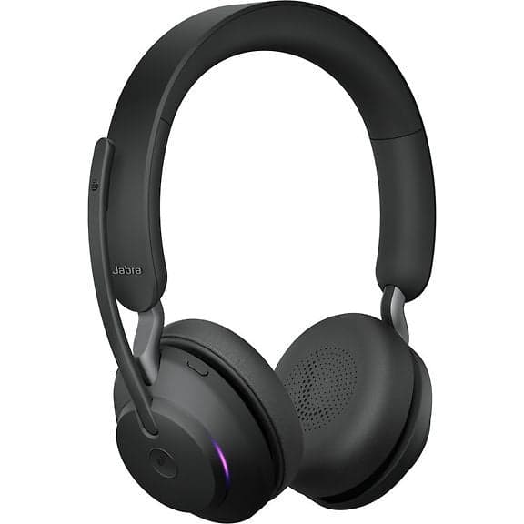 Jabra Evolve2 65 Stereo LINK380A Trådløst Headset + Dockingstation, MS, Sort - A - Som ny