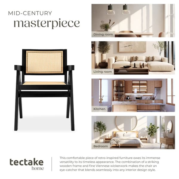 tectake Spisestol Lizzy Per Stykke, Svart - A - Som Ny