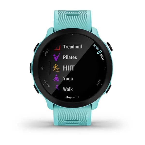 Garmin Forerunner 55 42mm MIP-urheilukello, vesivihreä - C - Vähäistä kulumaa