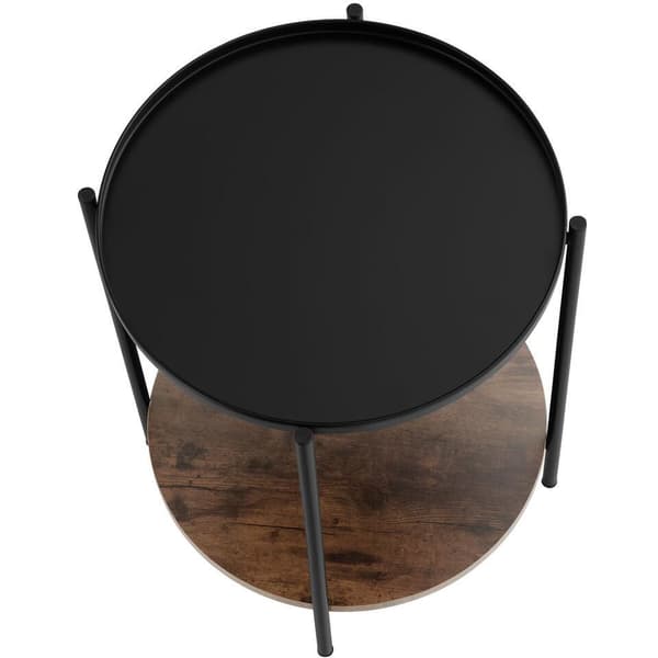 Tectake Sidebord Sunderland, Industriel Mørkt Træ, Rustik - B - Meget God