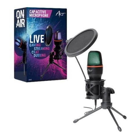 Art AC-02 USB-mikrofon, mat sort - A - Som ny