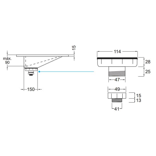 Tenfors Flow Solid Surface Tvättställ 61 cm, Matt Vit - A - Som ny