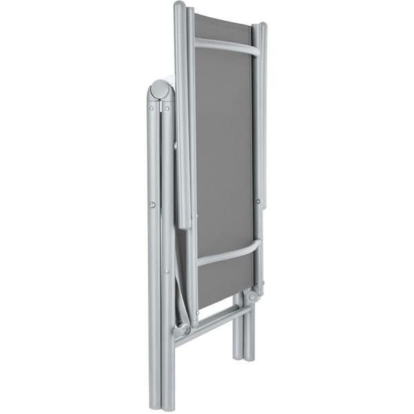 Tectake Marcellino Foldbar Havestol, Sølv 2-pak - C - Mindre Slid