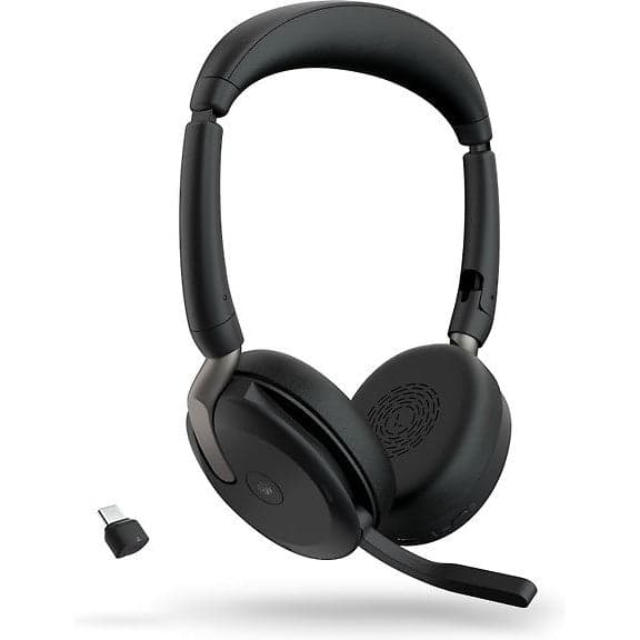 Jabra Evolve2 65 Flex LINK380C MS Stereo Headset Mikrofon, Sort - A - Som ny