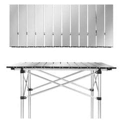 Tectake Vikbart Campingbord i Aluminium - B - Mycket bra