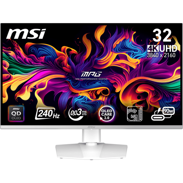 MSI MPG 321URXW QD-OLED 31,5" 4K UHD Gamingmonitor, Vit - A - Som ny