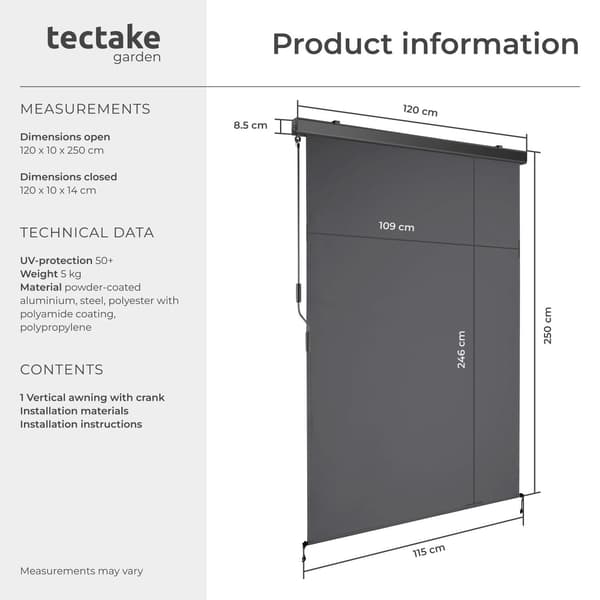 Vertikal markise Eloise - B - Veldig bra