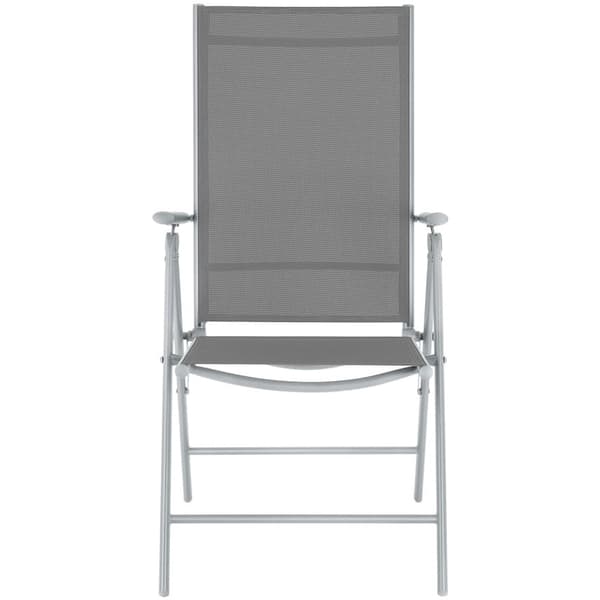 Tectake Marcellino Foldbar Havestol, Sølv 2-pak - C - Mindre Slid