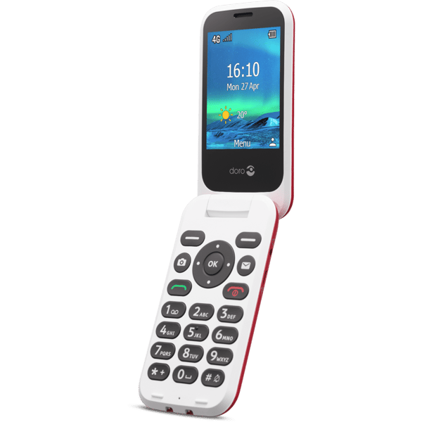 Doro 6881 Rød 4G Klaptelefon - B - Meget God