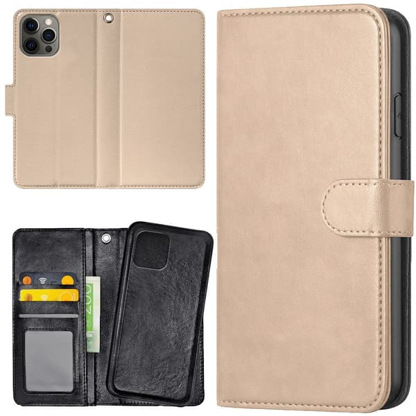 iPhone 15 Pro Max 2-i-1 Magnetisk Pung Etui, Beige - A - Som Ny
