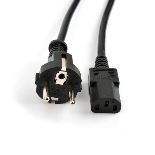 Prokord PC Strømkabel C13 0,5m, Sort - A - Som ny