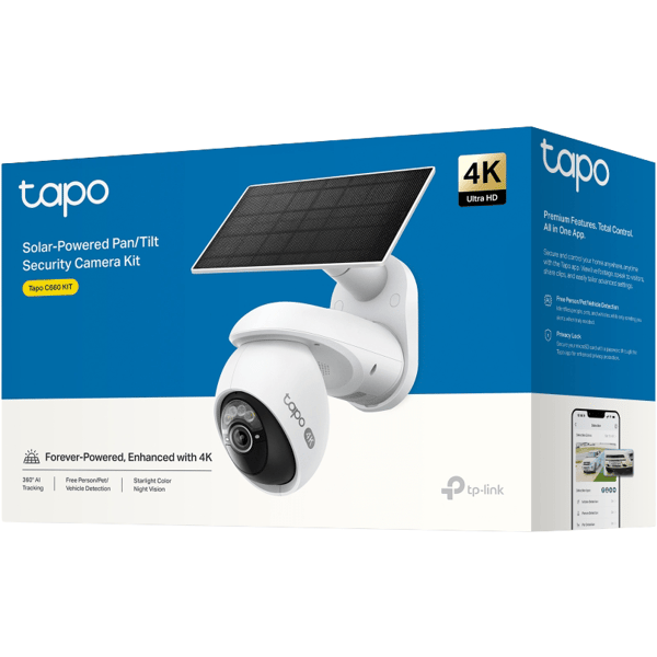 Tapo C660 sikkerhetskamera med solcellepanel - B - Veldig bra