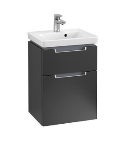 V&B Vaskeskab, 590x352mm, Sort Mat Lak - A - Som Ny