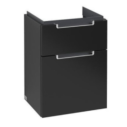 V&B Vaskeskab, 590x352mm, Sort Mat Lak - A - Som Ny