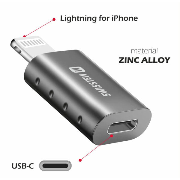 Swissten Lightning til USB-C-adapter - A - Som ny