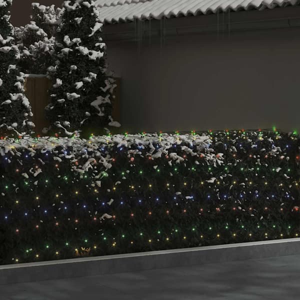 vidaXL LED-net, farverigt, 4x4 m, 544 LED'er