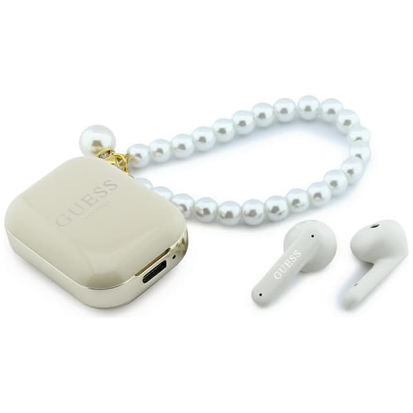 TWS Guess Pearl Strap-hörlurar beige