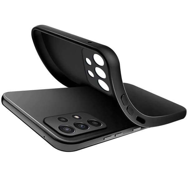 MAT BLØDT SORT ETUI til Samsung Galaxy A23 5G + 9H GLAS