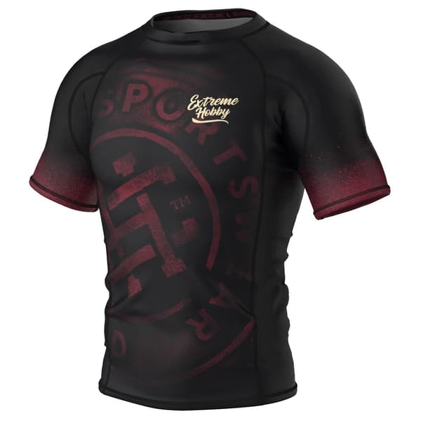 Herr kortärmad rashguard BADGE S MARINBLÅ